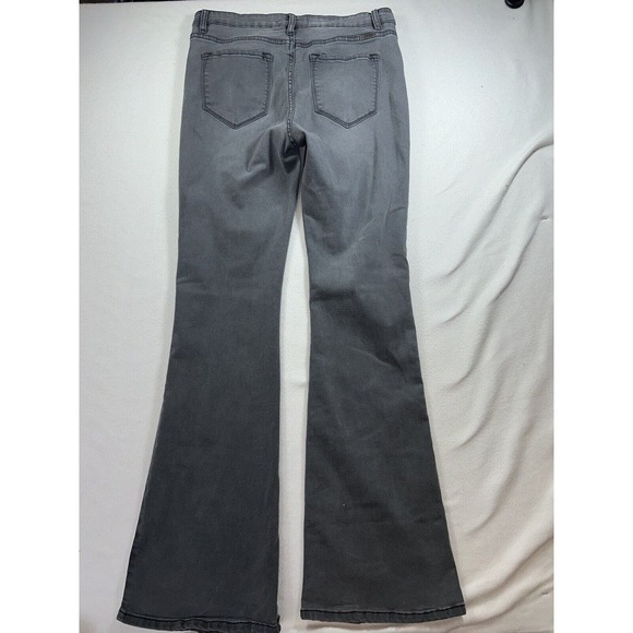 Women's Gray Flared Jeans - Picture 2 of 6